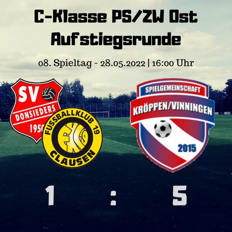 08. Spieltag SG Clausen/Donsieders - SG Kröppen/Vinngen